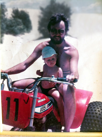 Ken and Jye on Racing Honda Trike