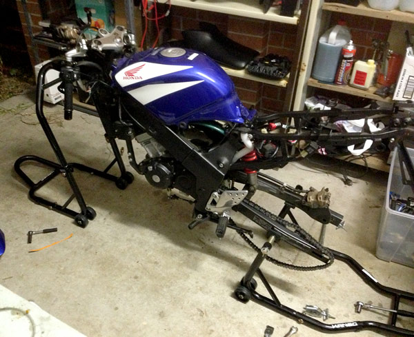 Bike stripped down