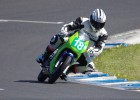 Chris Pickett hustles the little CBR150 Motolite to 6th place in the final race meeting at SMP. Photo: Ross Hill.
