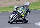 Dan May in typical knee down style pipped Ron Carrick for 2nd place by 1 point in the final Race meeting. Dan did not contest all the rounds but still finished 5th. in the Motolite Championship. - Photo Ross Hill.